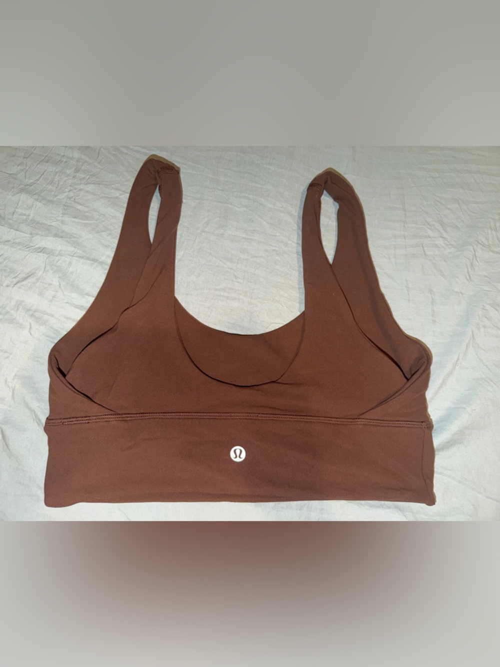 lululemon athletica brown scoop-back sports bra
